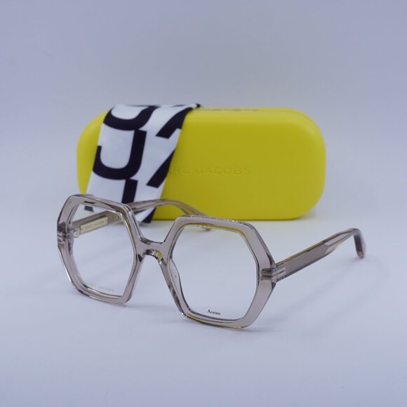 Marc Jacobs MJ 1077 010A 00 Geometric Eyeglasses 51mm – Transparent Beige - Picture 1 of 11
